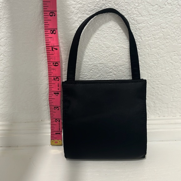 Cute black satin handbag - Picture 5 of 5